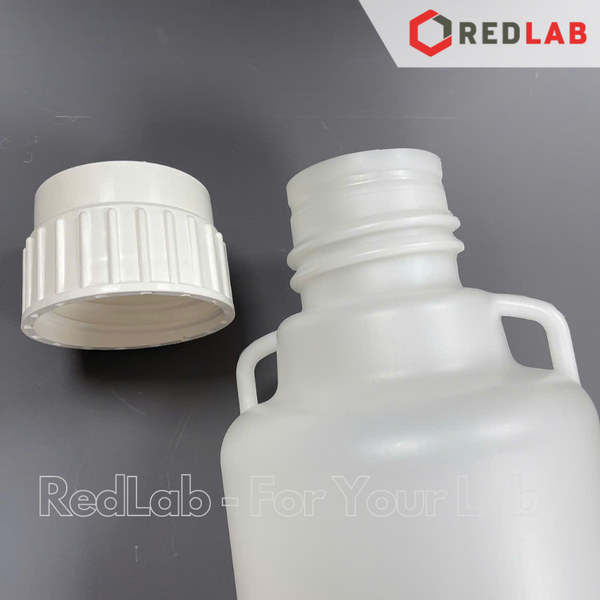 Bình nhựa HDPE có vòi DINLAB thể tích lớn 5 10 20 25 L, dùng trong thí nghiệm, có VAT