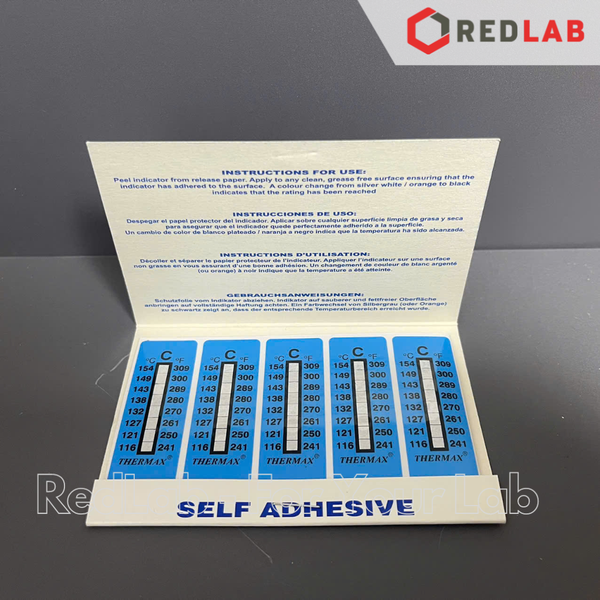 Dụng cụ kiểm tra nhiệt độ Thermax hãng TMC 8 Level, range A B C D E (pack 10 temperature indicating strips) có VAT