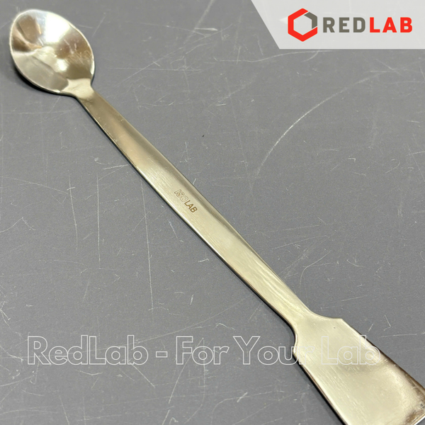 Thìa múc hoá chất to Macro spoon ISOLAB 18 21 cm, thép AISI 304, thìa cân, muỗng xúc mẫu thí nghiệm, có VAT