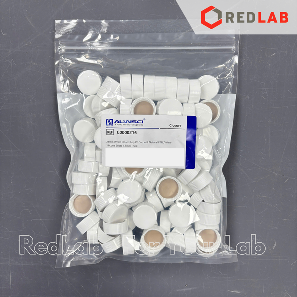 [Bộ 100 cái] ALWSCI Chai thủy tinh vial 20ML 27.5x57mm trắng / nâu + Nắp vặn kín nhựa PP 24-400 septa 1.5mm, có VAT