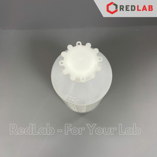 Chai nhựa PE trắng miệng hẹp, nắp vặn, chia vạch nổi KARTELL 125 250 500 1000 2000 ml, narrow neck bottle, có VAT