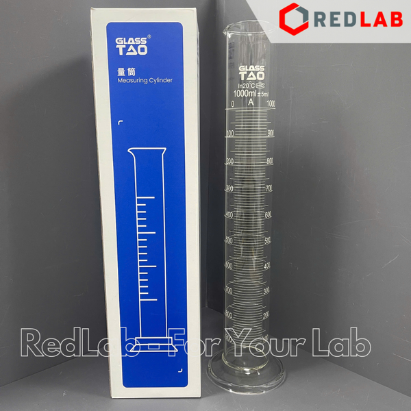 Ống đong thủy tinh GlassTAO Class A 10 25 50 100 250 500 1000 2000 ml, dùng đong mẫu thí nghiệm, có VAT