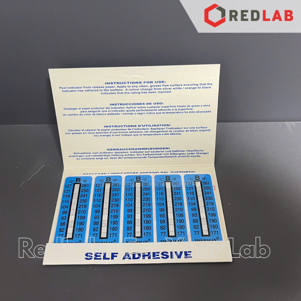 Dụng cụ kiểm tra nhiệt độ Thermax hãng TMC 10 Level, range A B C D E (pack 10 temperature indicating strips) có VAT