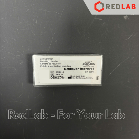 Buồng đếm tế bào thủy tinh Neubauer improved (cải tiến) Không tráng bạc (dark lines) MARIENFELD 0640010, có VAT