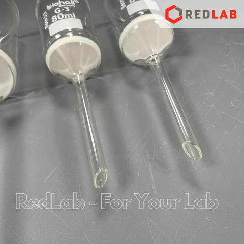 Phễu lọc xốp BIOHALL Class A 35 80 200 500 1000 ml, Porosity G3 / G4, thủy tinh boro 3.3, có VAT