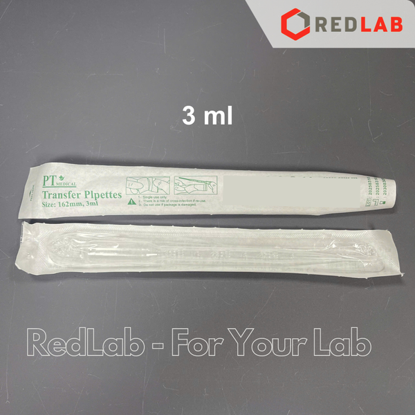 Pipet pasteur nhựa Individually sterile 1ml / 3ml PT Medical, ống hút nhỏ giọt / transfer pipette, chia vạch nổi, có VAT