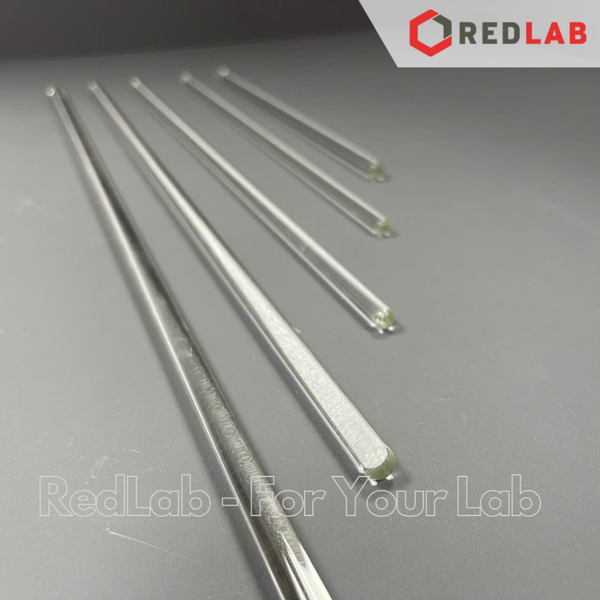 Đũa thuỷ tinh ONELAB Ø 7mm dài 20 25 30 35 40 cm, dùng khuấy mẫu thí nghiệm, mỹ phẩm, có VAT