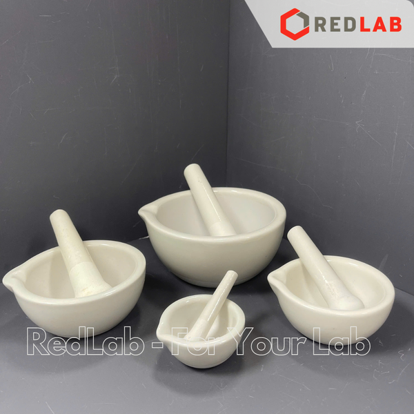 Bộ cối chày sứ ONELAB Ø 60 80 100 130 160 216 305 356 mm, dùng nghiền mẫu thí nghiệm, có VAT