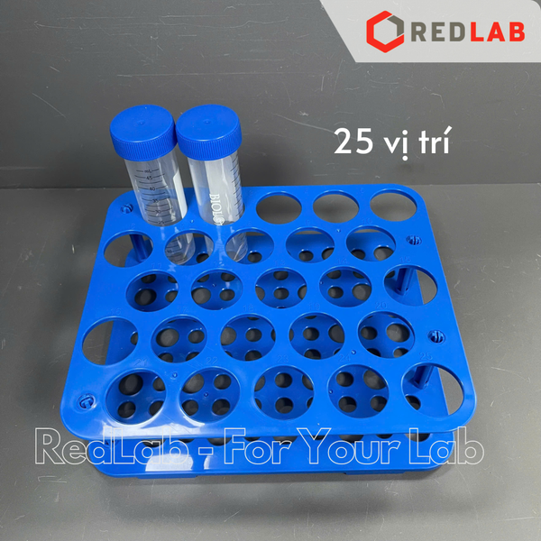Giá đựng ống ly tâm 15ml / 50ml BIOLOGIX (giá đỡ ống falcon 25 / 50 vị trí) nhựa PP, có thể tháo lắp, có VAT
