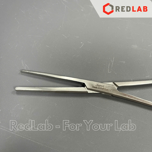 Pen / panh kẹp thẳng / cong Pakistan 12 14 16 18 20 24 cm, không mấu, có gờ, dùng trong lab thí nghiệm, có VAT