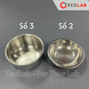 Chén inox thí nghiệm số 2 Ø8.5x2cm, số 3 Ø8.5x4cm, dùng trong lab, có VAT