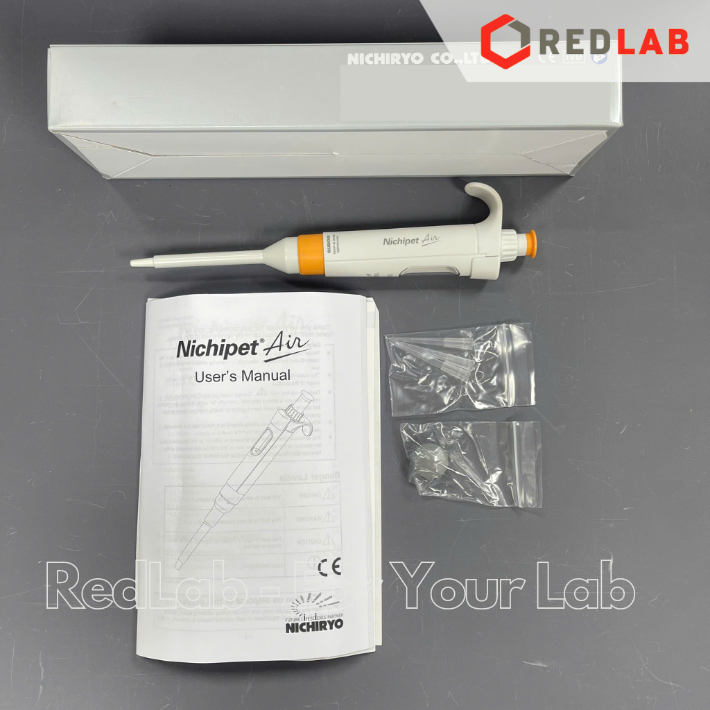 Micropipet đơn kênh NICHIRYO Nichipet AIR điều chỉnh thể tích, hấp tiệt trùng, chịu tia UV, có khoá lock, có VAT