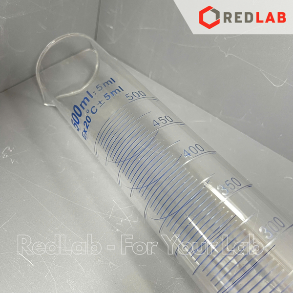 Ống đong thủy tinh GENLAB 5 10 25 50 100 250 500 1000 2000 ml đáy lục giác, vạch xanh, đong mẫu thí nghiệm, có VAT