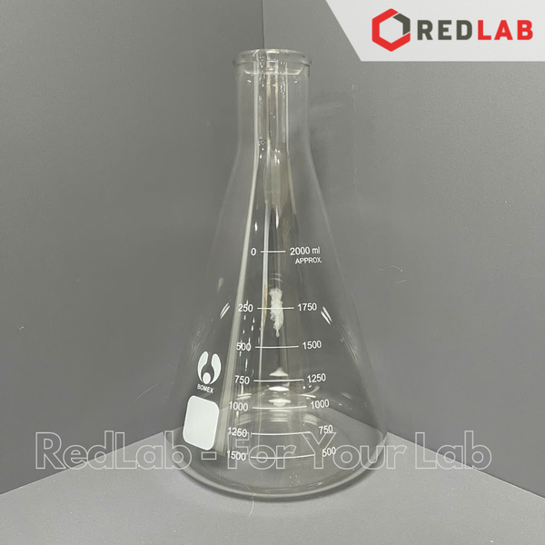 Bình tam giác BOMEX 1000 2000 3000 5000ml, bình nón / erlen thuỷ tinh đựng mẫu thí nghiệm, có VAT