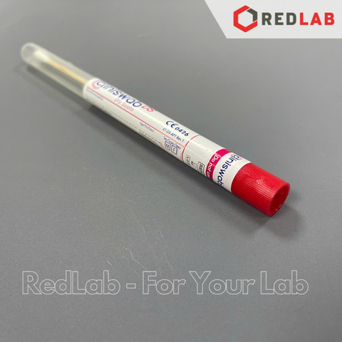Que gỗ quấn gòn 150mm APTACA 2150/SG tiệt trùng rời trong ống nghiệm nhựa Ø12x150mm, dry swabs in test tube, có VAT