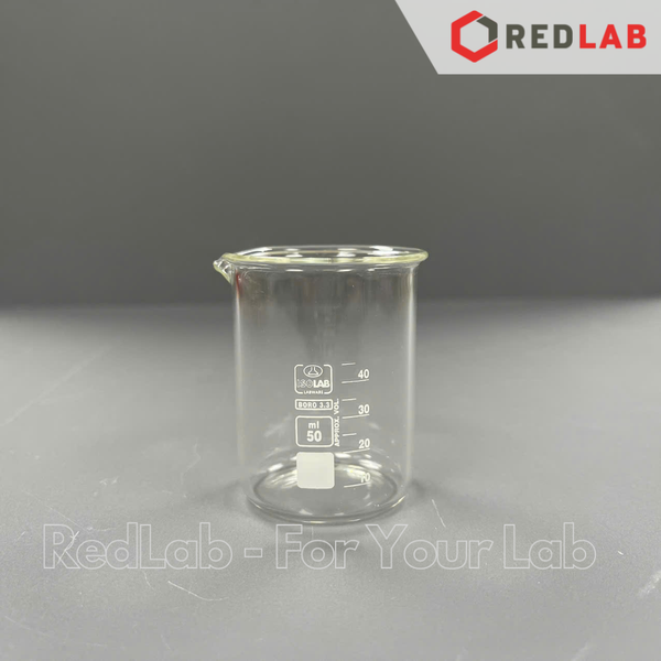 Cốc thủy tinh thấp thành ISOLAB 10 25 50 100 150 250 400 600 ml 1L 2L 5L, beaker - cốc đốt chịu nhiệt boro 3.3, có VAT