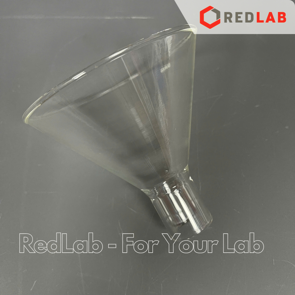 Phễu thủy tinh lọc bột dạng cuống ngắn DURAN Class A 55 70 80 100 120 160 mm, Powder Funnel, có VAT