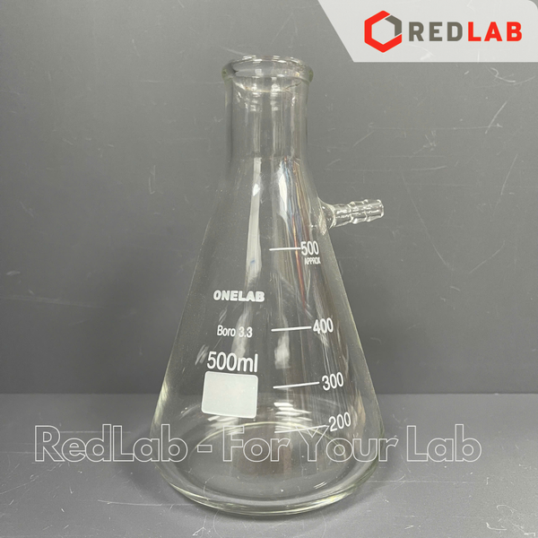 Bình tam giác có vòi ONELAB 250 500 1000 ml 2.5 5 10 20 L, dùng trong bộ lọc hút chân không thí nghiệm, có VAT