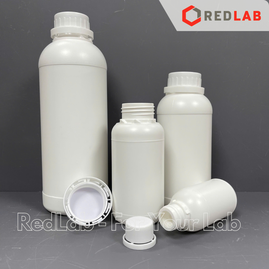 Chai nhựa HDPE trắng nắp khóa Việt Nam 100 250 500 1000 ml, có VAT