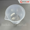 Ca nhựa PP không quai vạch nổi trắng ISOLAB 25 50 100 250 500 1000 2000 ml, cốc đong hóa chất chịu nhiệt, có VAT