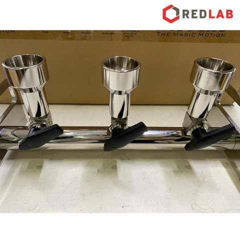 Bộ Manifold 3 nhánh thép không gỉ WIGGENS BioVac320 (167110-23) dùng lọc vi sinh thí nghiệm (chưa gồm phễu) có VAT