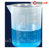 Ca nhựa PP không quai vạch nổi trắng ISOLAB 25 50 100 250 500 1000 2000 ml, cốc đong mẫu thí nghiệm, beakers, có VAT