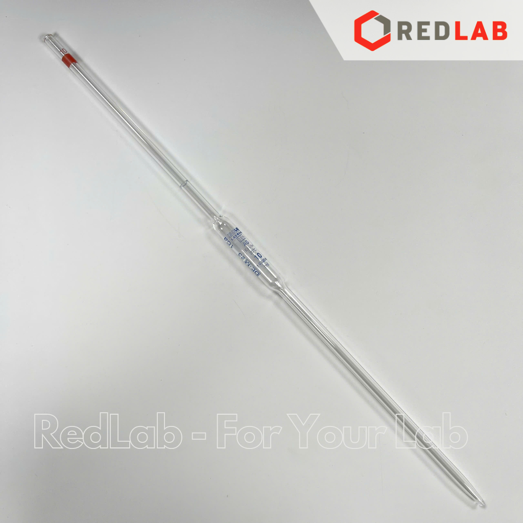 Pipet bầu 1 vạch ISOLAB Class AS 1 2 3 4 5 10 15 20 25 50 ml, ống hút thủy tinh thí nghiệm, có VAT