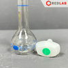 Bình định mức trắng DURAN Class A chữ xanh 10 20 25 50 100 200 250 500 1000 2000 ml, nút nhựa, Volumetric flask, có VAT