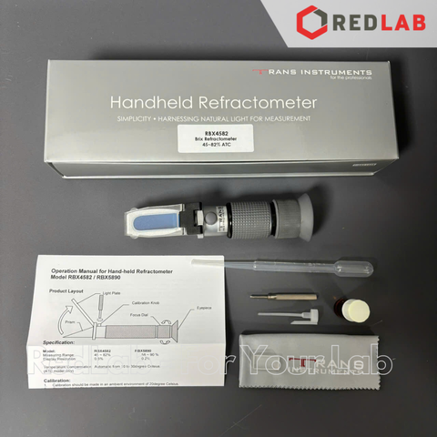 Khúc xạ kế đo độ ngọt 45-82% Brix TRANS Instruments RBX4582, đo độ đường dung dịch, trái cây, có VAT