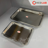 Khay inox chữ nhật 17x22x2cm, 22x32x2cm, khây đựng dụng cụ thí nghiệm, có VAT