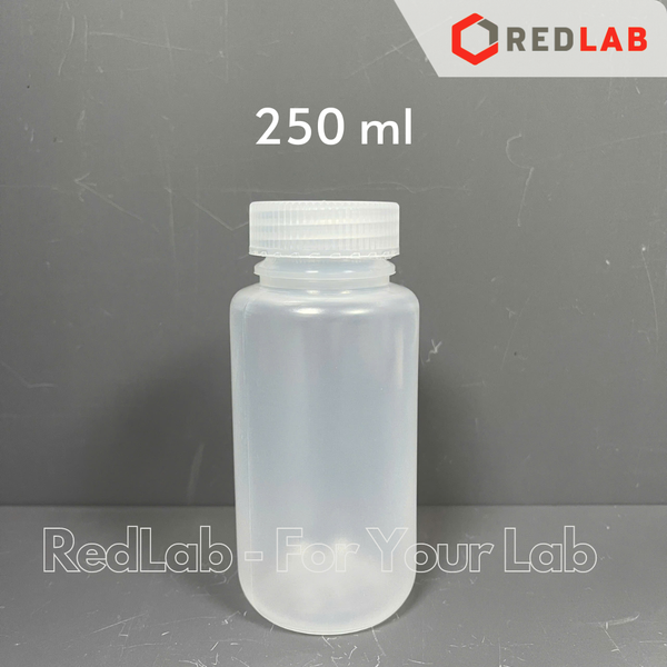 Chai nhựa PP trắng miệng rộng ONELAB 30 60 125 250 500 ml 1 2 L, chịu nhiệt tối đa 140°C, đựng mẫu thí nghiệm, có VAT