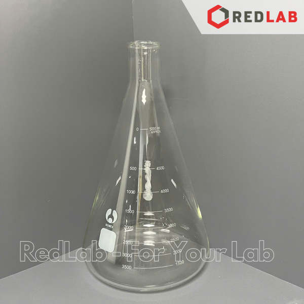 Bình tam giác BOMEX 1000 2000 3000 5000ml, bình nón / erlen thuỷ tinh đựng mẫu thí nghiệm, có VAT