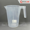 Ca nhựa PP có quai nửa vạch nổi trắng ISOLAB 250 500 1000 2000 3000 ml, cốc đong mẫu thí nghiệm, beakers with handle, có VAT