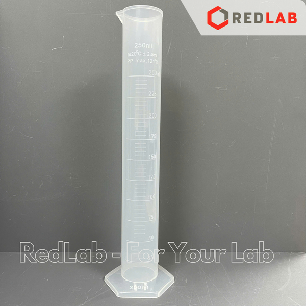 Ống đong nhựa PP vạch nổi trắng ONELAB 10 25 50 100 250 500 1000 2000 ml, đáy lục giác, chịu nhiệt, có VAT