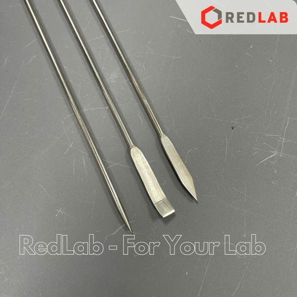 Bộ 3 thìa xúc hóa chất micro inox ONELAB dài 22cm đầu tròn, nhọn, dẹt, thìa cân, muỗng múc mẫu thí nghiệm, có VAT