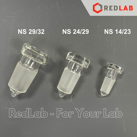 Nút thủy tinh nhám lục giác BIOHALL 10/19 14/23 19/26 24/29 29/32 34/35, dùng đậy tam giác, bình cầu thí nghiệm, có VAT