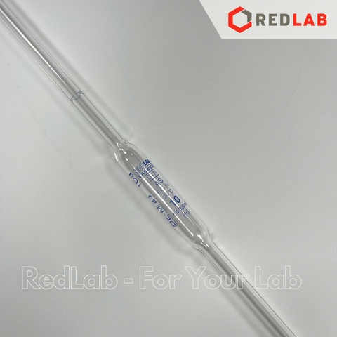 Pipet bầu 1 vạch ISOLAB Class AS 1 2 3 4 5 10 15 20 25 50 ml, ống hút thủy tinh thí nghiệm, có VAT