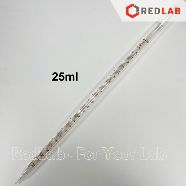 Pipet thẳng chia vạch loại dài ONELAB 0.1 0.2 0.5 1 2 5 10 15 20 25 50 ml, ống hút thủy tinh thí nghiệm, có VAT