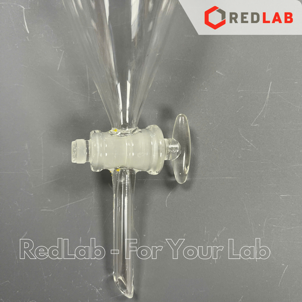 Phễu chiết quả lê khoá thủy tinh ONELAB trơn 60 125 250 500 1000 ml, bình lắng gạn thủy tinh thí nghiệm, có VAT