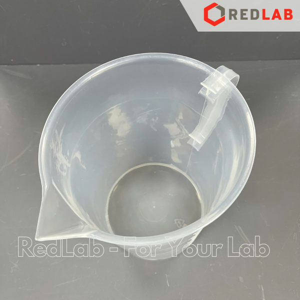 Ca nhựa Education có quai vạch nổi trắng ONELAB 100 250 500 1000 2000 3000 5000 ml, cốc đong thí nghiệm, có VAT