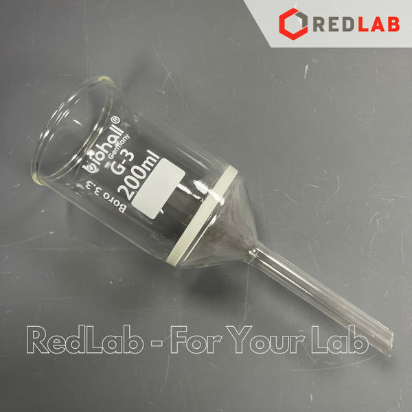 Phễu lọc xốp BIOHALL Class A 35 80 200 500 1000 ml, Porosity G3 / G4, thủy tinh boro 3.3, có VAT