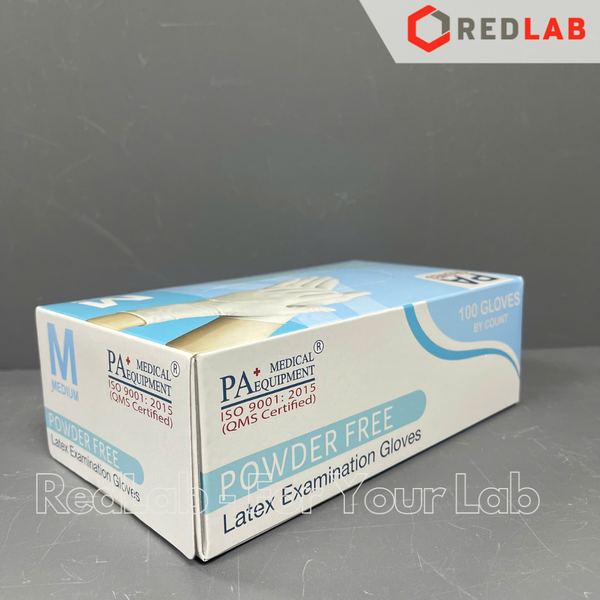 [Hộp 50 đôi] Găng tay cao su latex Không bột PA Gloves size S M L dùng trong thí nghiệm, có VAT