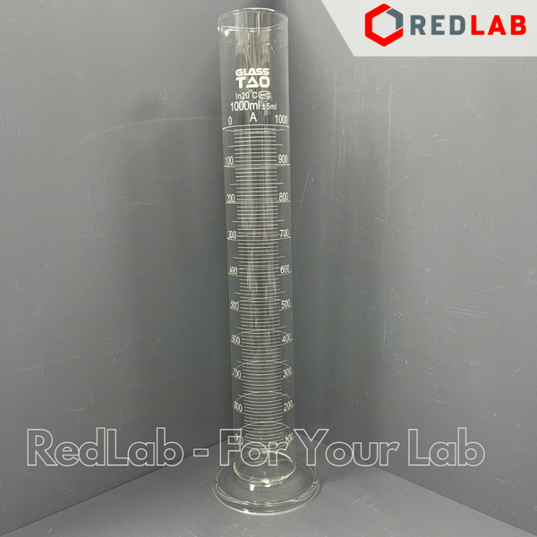 Ống đong thủy tinh GlassTAO Class A 10 25 50 100 250 500 1000 2000 ml, dùng đong mẫu thí nghiệm, có VAT