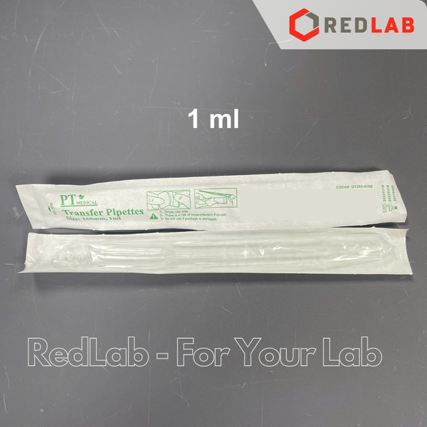 Pipet pasteur nhựa Individually sterile 1ml / 3ml PT Medical, ống hút nhỏ giọt / transfer pipette, chia vạch nổi, có VAT