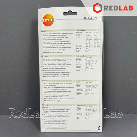 Máy đo nhiệt độ thực phẩm HACCP với TopSafe TESTO 106 (0563 1063) nhiệt kế điện tử -50 đến +275 °C, chính hãng, có VAT