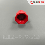 Nắp vặn đỏ GL45, nhựa PTFE chịu nhiệt cho chai trung tính, DURAN 292402807, có VAT