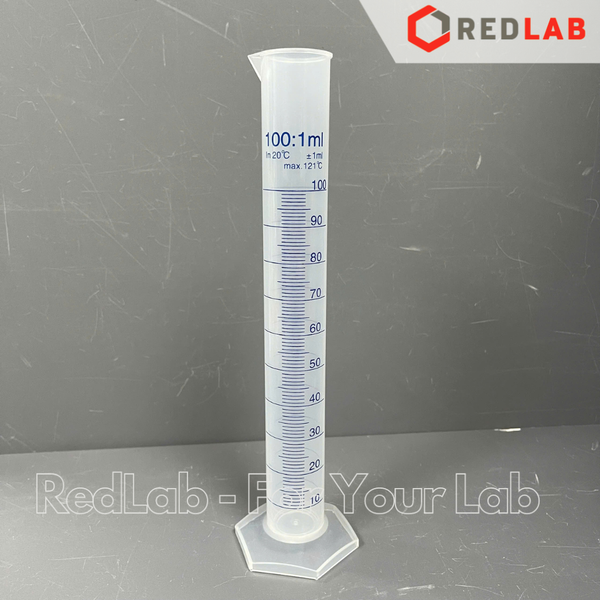 Ống đong nhựa PP in vạch xanh ONELAB 10 25 50 100 250 500 1000 2000 ml, đáy lục giác, chịu nhiệt, có VAT