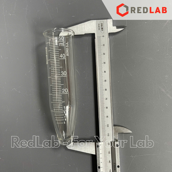 Ống ly tâm thủy tinh đáy nhọn BIOHALL 15ml 50ml (centrifuge tube conical bottom) thủy tinh boro 3.3, vạch xanh, có VAT