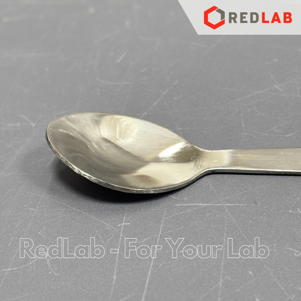 Thìa múc hoá chất to Macro spoon ISOLAB 18 21 cm, thép AISI 304, thìa cân, muỗng xúc mẫu thí nghiệm, có VAT
