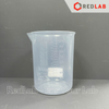 Ca nhựa PP không quai vạch nổi trắng ISOLAB 25 50 100 250 500 1000 2000 ml, cốc đong hóa chất chịu nhiệt, có VAT